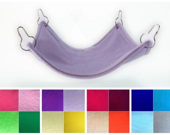 Large Anti Pill Fleece Ferret Hammock, rat cage accessories, sugar glider bed, degu bedding, chinchilla accessory