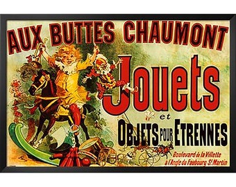 POPULAR 'Jouets as Seen on Friends' Framed Vintage Advertisement by Buy Art For Less