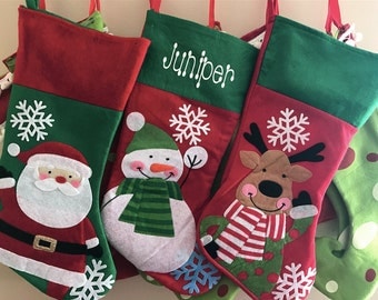 Personalized Christmas Stockings- Snowman