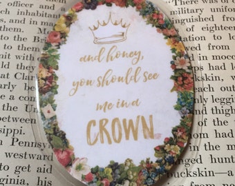 BBC Sherlock, Jim Moriarty Quote Oval Double-Sided Laminated Bookmarks - "You Should See Me In A Crown"