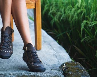 Leather Brown Keds, Wild Rider Keds, HANDMADE Leather Shoes, Leather Sneakers, Woman leather Sneakers, Vintage leather Sneakers