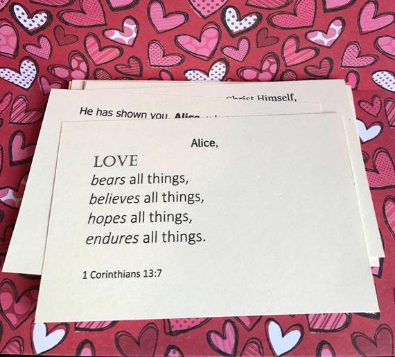 Personalized Scripture Bible Verse Cards Set