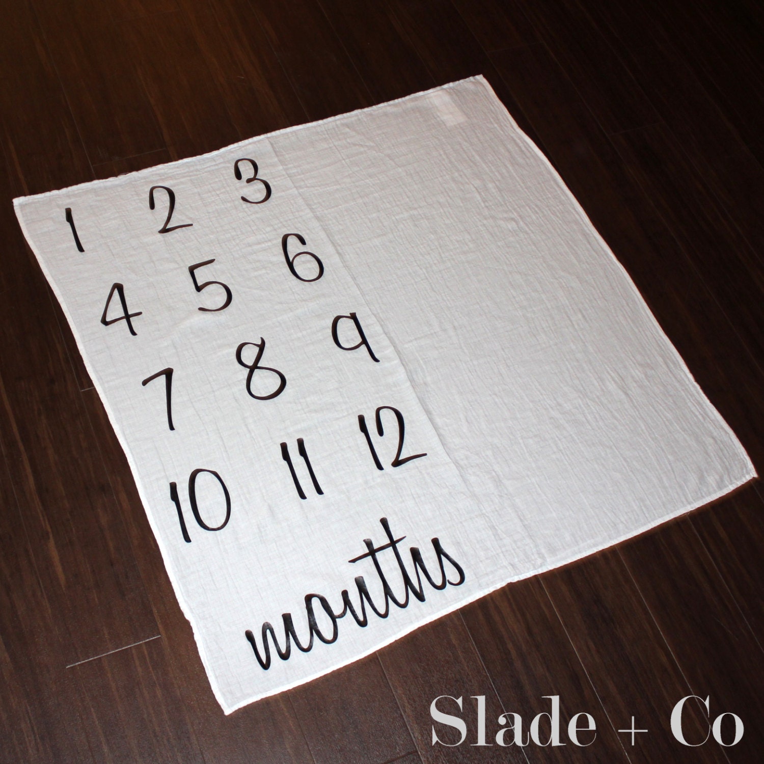 Baby Blanket Months Monthly Baby Blanket Photo Prop 45x45