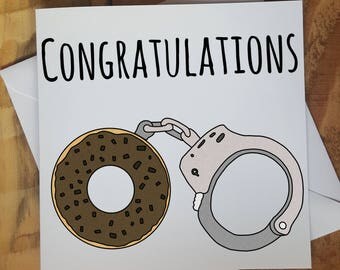 Police Officer, Police Congratulations, Police Retirement Card, Police Academy, Police Wife, Law Enforcement, Academy Gift Card