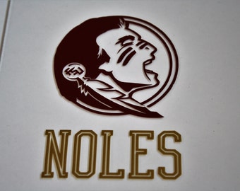 FSU Seminole Decal/Florida State Seminole Decal/FSU Monogram Car Decal/FSU Cup Decal