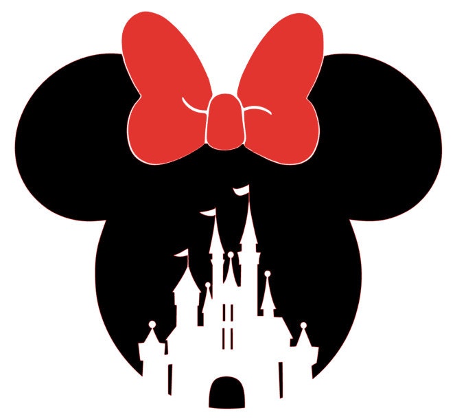 Download Minnie Mouse Head With Bow and Castle