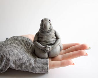 Homunculus loxodontus, Zhdun, Ждун - handmade polymer clay figurine. art doll