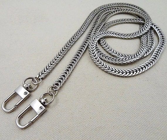 silver chain strap for bag