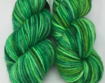 Sale! Hand Dyed Yarn - Chunky - Emerald City- 100% Superwash Merino Wool Yarn