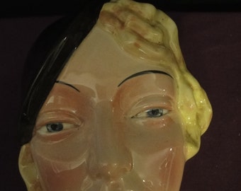 Marlene Dietrich Cermic Wall Mask art deco