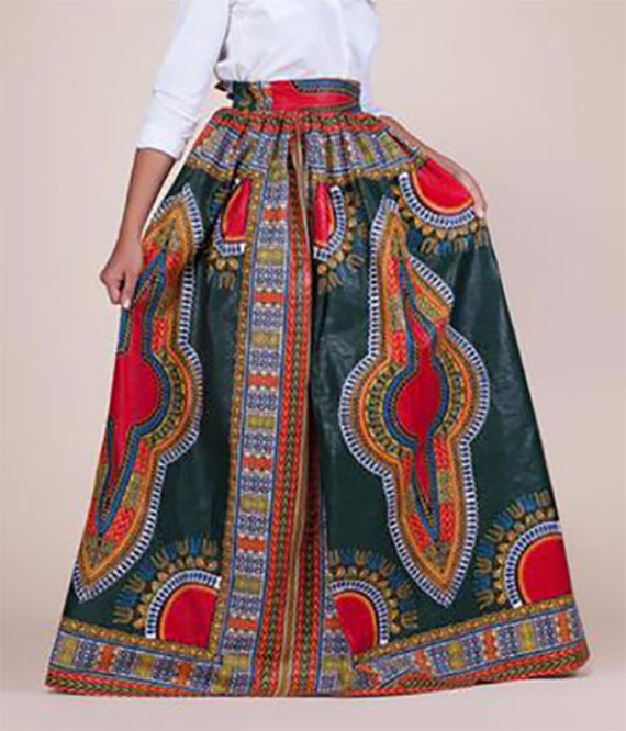 Traditional African Dashiki Skirts for Plus Size by JustSkirtingBy