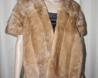 Vintage beautiful pastel mink fur stole Étole de vison pastel vintage
