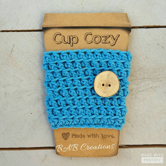 Items similar to Crochet cup cozy, handmade cup sleeve on Etsy