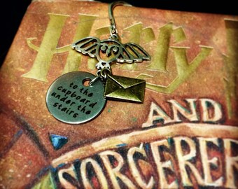 Harry Potter Letter to Hogwarts 3" silver charm bookmark