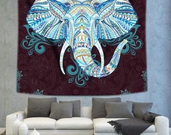 Elephant trunk Mandala wall tapestry, mandala art wall hanging, wall decor tapestry, bohemian wall tapestry
