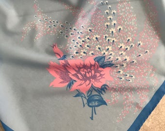 Vintage Scarf Made in Italy by Veronese Shabby Chic Fliral Design