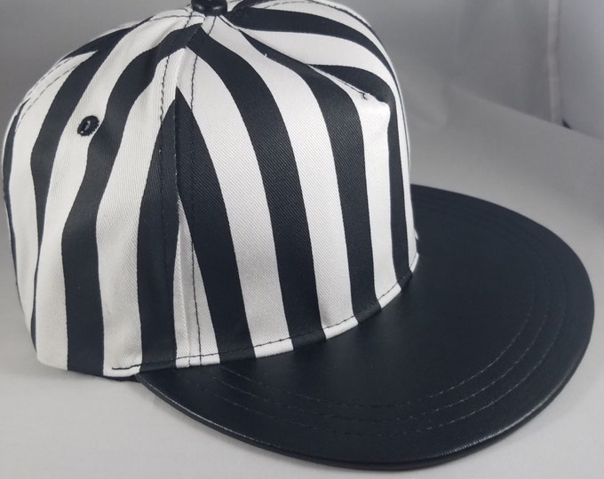 Black Stripe Snapback Hat
