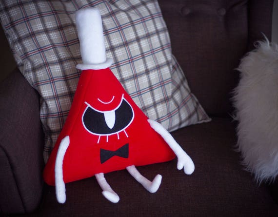 Made to order. Red Angry Bill Cipher of Gravity Falls Plushie