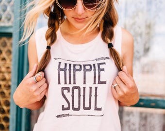 Hippie Soul Tank Top, Bella Canvas Tank Top, Summer Tank Top, Boho Tank Top, Hipster Tee, Festival Tank Top, Hippie Tank Top, Trendy Tank