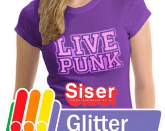 Siser Glitter HTV - Glitter Heat Transfer Vinyl - Sheets of 12x20" Glitter Heat Transfer Vinyl - Siser Brand