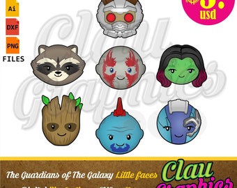 The Guardians of the Galaxy SVG patterns, DXF files, PNG images and editable file, cute patterns for papercraft projects and more