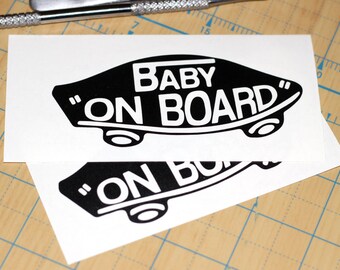 Baby On Board Skateboard Sticker