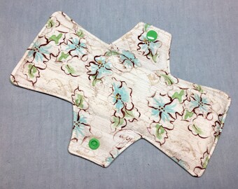 SALE! 9" Regular/moderate Cloth Pad - Reusable Menstrual Cloth - Mocha Latte Cloth Pad
