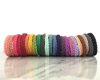 Braided Essential Oil Diffuser Bracelet - faux suede
