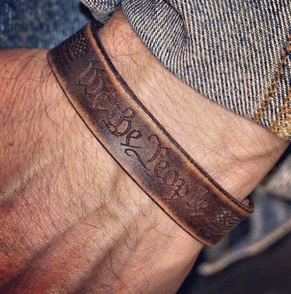 Unique Leather Bracelet We The People Bracelet Men's