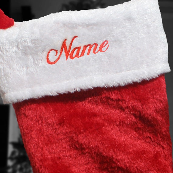 Personalized Christmas Stocking Custom Name Embroidered Sock