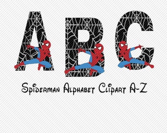 Spiderman Alphabet | Etsy