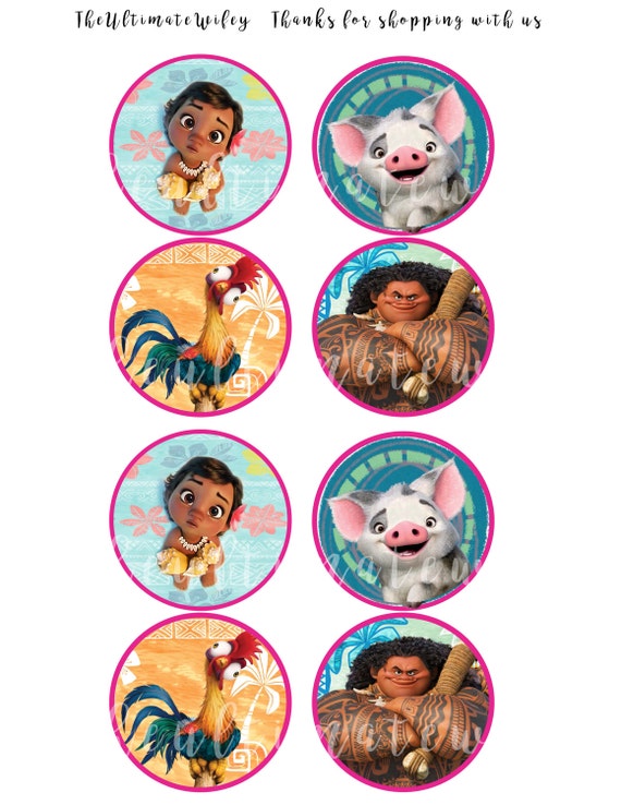 Printable Cupcake Topper Baby Moana Theme from ...