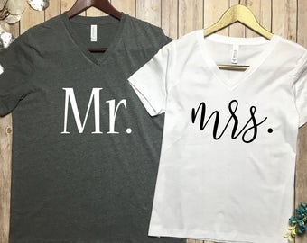 Mr and Mrs Shirts - Honeymoon Tees - Matching Shirts Couples - Just Married Shirts - Newlywed Shirts - Honeymoon Shirts - Couples Shirts -