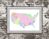 High quality digital map prints from a by GrasshopperGeography