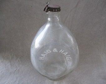 Vintage Haig & Haig Pinch Scotch Whisky Bottle w/ Metal Twist Cap -Guam