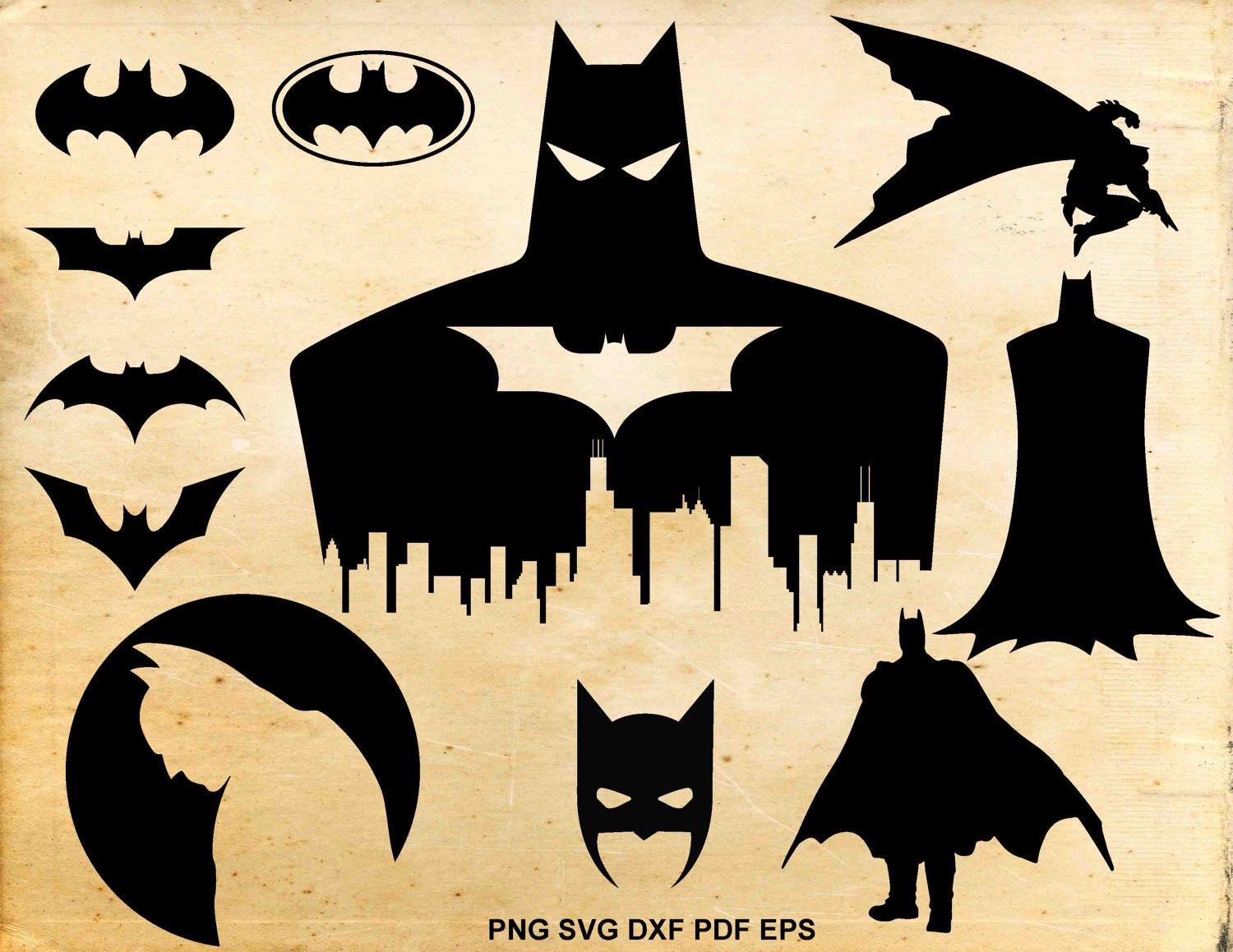 Download Batman svg file, Batman clipart, Batman silhouette, Batman ...