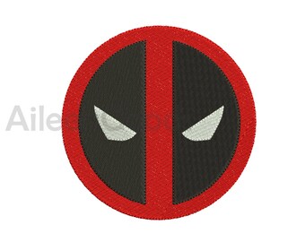 Deadpool Logo Embroidery design 9 Size INSTANT download machine embroidery