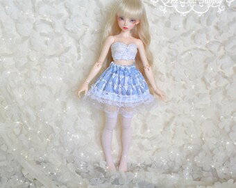 Minifee/MSD/Unoa Skirt with cat print and lace
