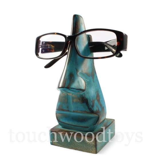 Glasses holder handmade wooden nose glasses frame stand