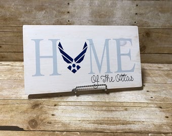 Air Force home sign, military sign, personalized sign