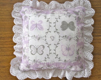 Tooth Fairy Pillow - Tooth Pillow - Girls Pillow - Girls Gift - Mini Pillow - Purple Pillow - Butterfly Pillow