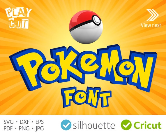 Real Pokemon font SVG files Pokemon letters for Cricut by PlayCut