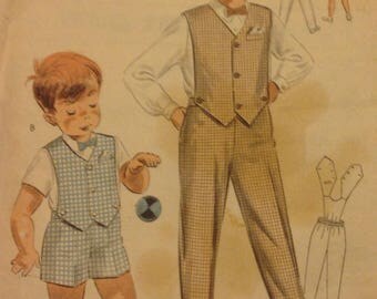1960s boys Weigels pantsuit pattern no 2432 size 4