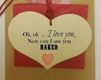 Naked valentine card | Etsy