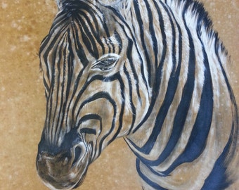 Zebra on bottom ocher