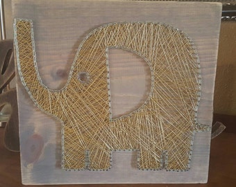Elephant string art | Etsy
