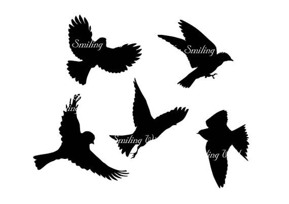 Download flying bird svg clipart silhouette songbirds silhouettes ...