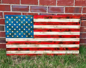 Wood Flag, American Wood Flag, Wooden Flag, American Flag, Wood American Flag, Distressed Flag, Charred Wood Flag, Wood Burned Flag, Flag