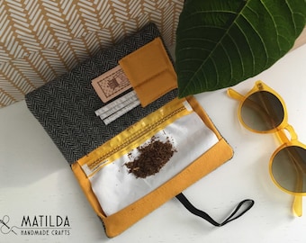 Tobacco Pouch - Spigato Yellow