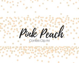 Pink Confetti border clip art - Ombre Confetti - Ombre Border - Confetti Clip Art - Card Making Supplies - Commercial Use